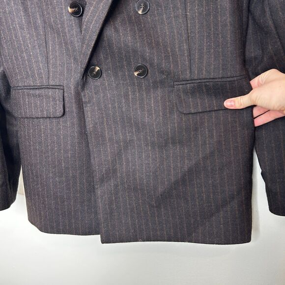 Really Wild Pinstripe Wool Blazer Hanbury Jacket Women's size 12 - Picture 6 of 10